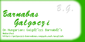 barnabas galgoczi business card